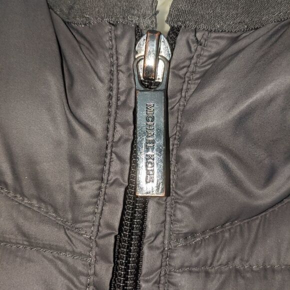 MICHAEL KORS PACKABLE DOWN. LONG GRAY SUPER LIGHT WEIGHT COAT SZ SMALL - Picture 8 of 14